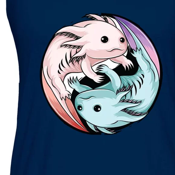 Ying Yang Axolotls Ladies Essential Flowy Tank