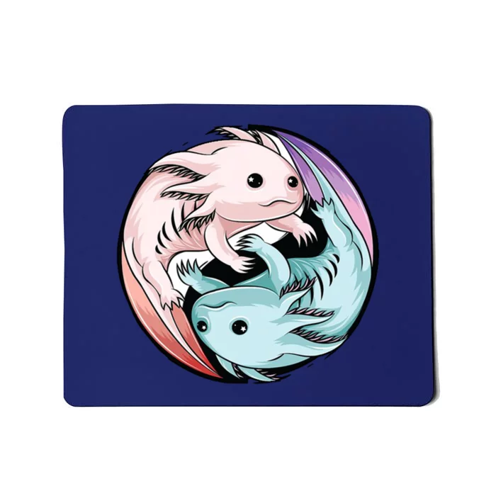 Ying Yang Axolotls Mousepad