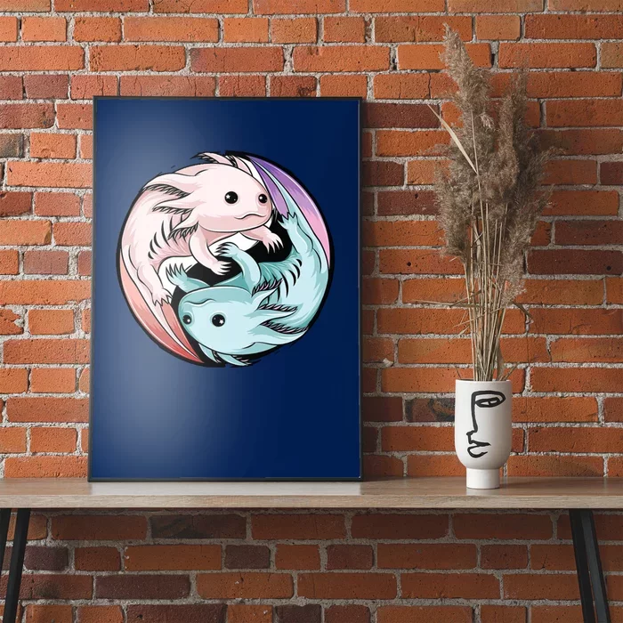 Ying Yang Axolotls Poster