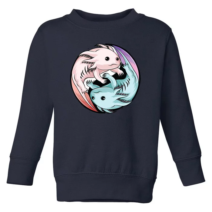 Ying Yang Axolotls Toddler Sweatshirt