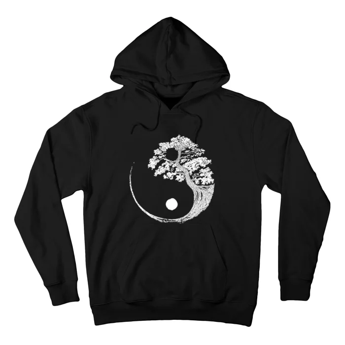 Yin Yang Bonsai Tree Japanese Buddhist Zen Gift Hoodie