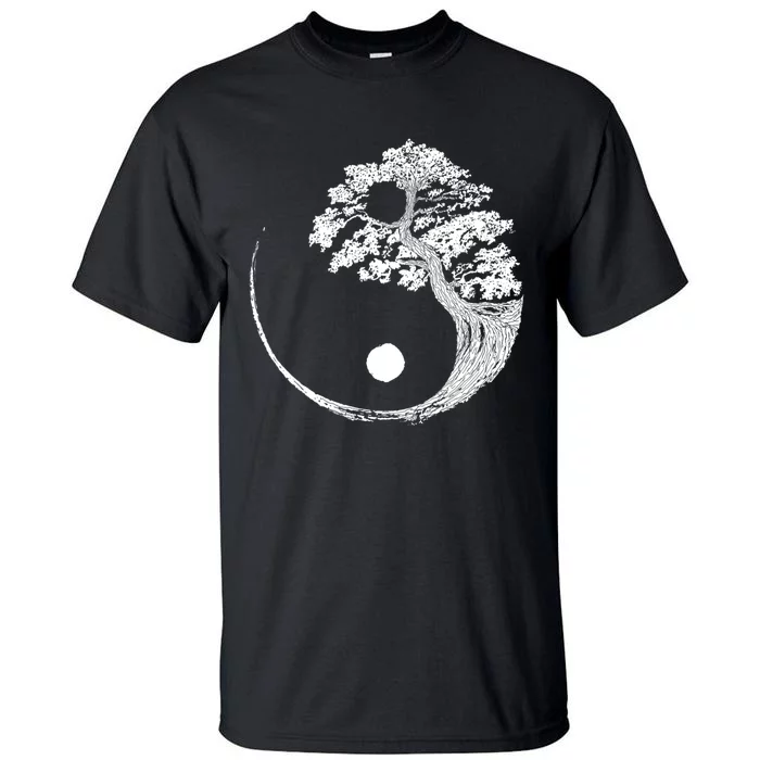 Yin Yang Bonsai Tree Japanese Buddhist Zen Gift Tall T-Shirt