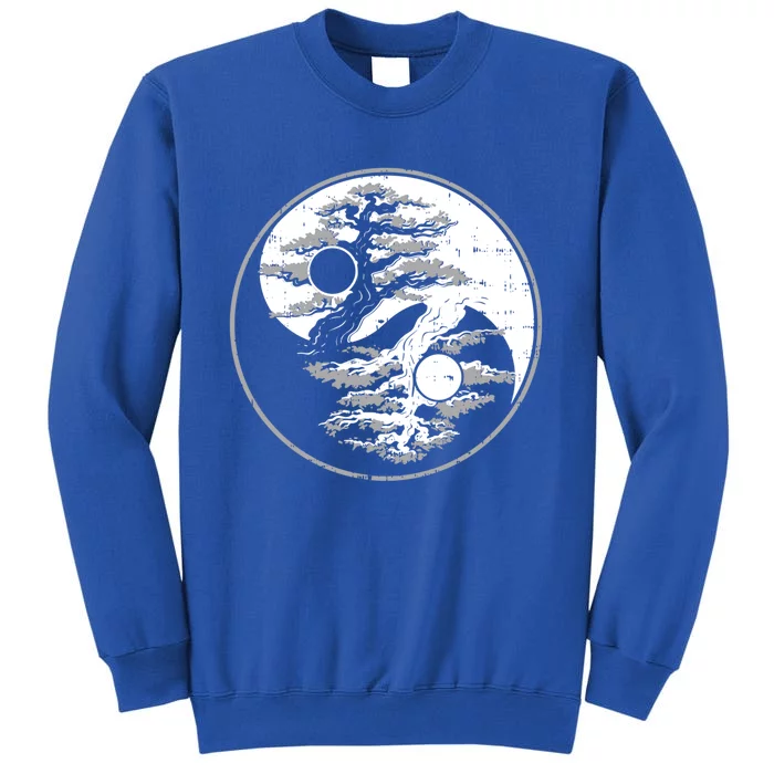 Yin Yang Bonsai Tree Spiritual Enso Circle Yoga Gift Idea Gift Tall Sweatshirt