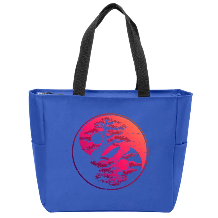 Yin Yang Bonsai Tree Spiritual Enso Circle Yoga Gift Idea Gift Zip Tote Bag