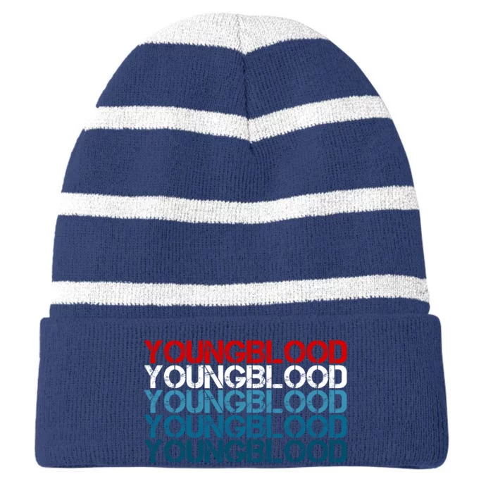 Youngblood Young Blood Striped Beanie with Solid Band