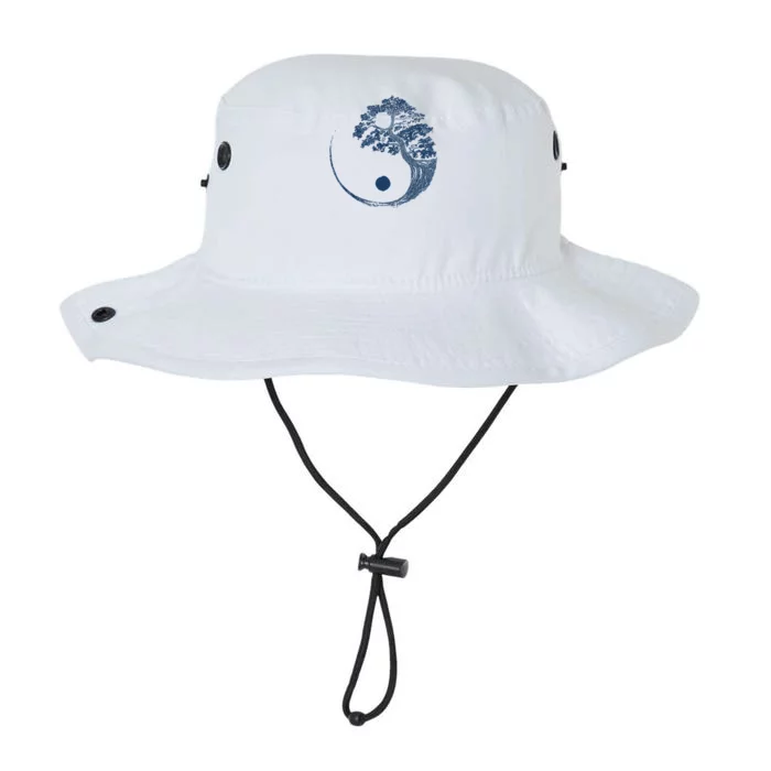 Yin Yang Blue Bonsai Tree Japanese Buddhist Zen Legacy Cool Fit Booney Bucket Hat