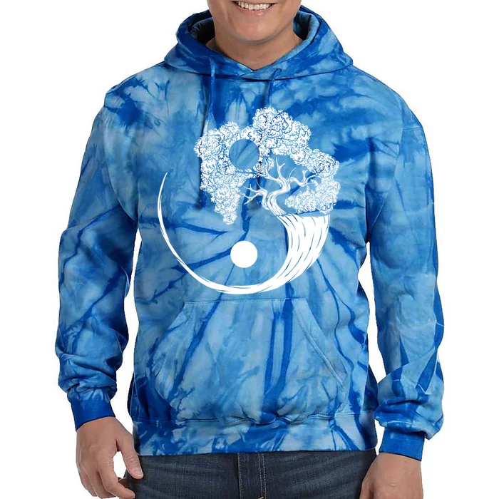 Yin Yang Bonsai Tree Japanese Gardening Zen Buddhist Funny Gift Tie Dye Hoodie