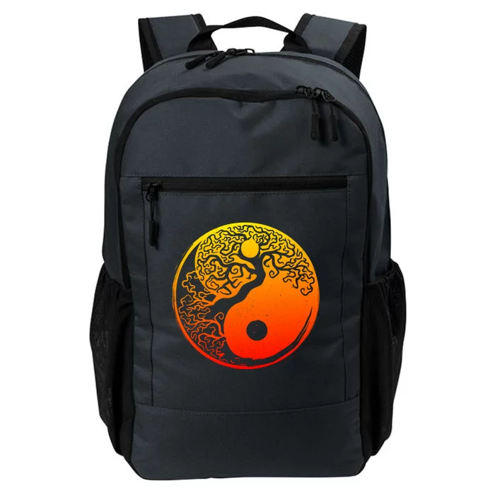 Yin Yang Bonsai Tree Japanese Cute Gift Golden Sun Buddhist Zen Daily Commute Backpack