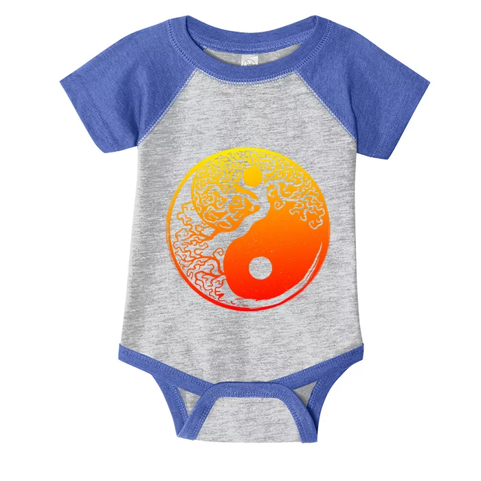 Yin Yang Bonsai Tree Japanese Gift Golden Sun Buddhist Zen Infant Baby Jersey Bodysuit