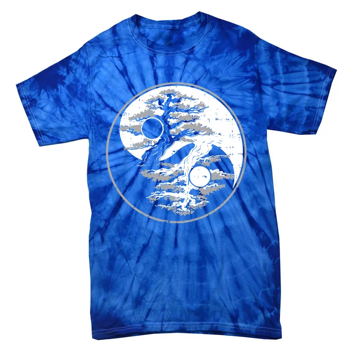 Yin Yang Bonsai Tree Spiritual Enso Circle Yoga Gift Idea Funny Gift Tie-Dye T-Shirt