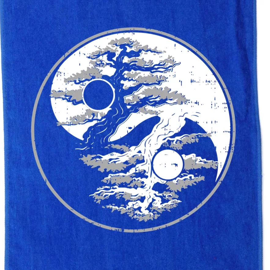 Yin Yang Bonsai Tree Spiritual Enso Circle Yoga Gift Idea Funny Gift Platinum Collection Golf Towel