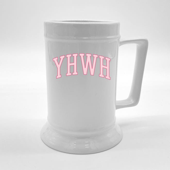 Yhwh Yahweh Christian N Preppy Aesthetic Funny Gift Front & Back Beer Stein