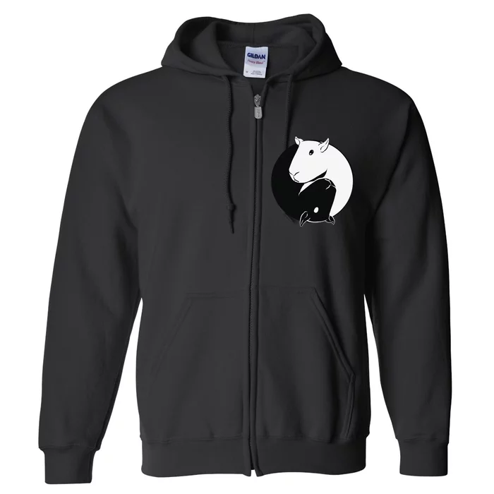 Yin Yang Capybaras funny Capybaras Rodent Full Zip Hoodie