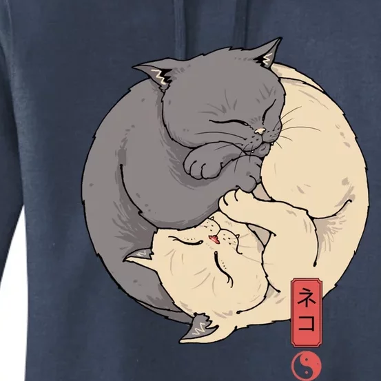 Yin Yang Cats Women's Pullover Hoodie