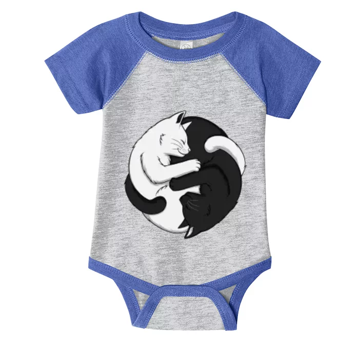 Yin Yang Cats Cute Meditation Cat Lover Yoga Cool Gift Infant Baby Jersey Bodysuit