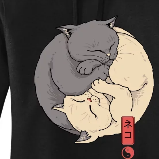 Yin Yang Cats Women's Pullover Hoodie