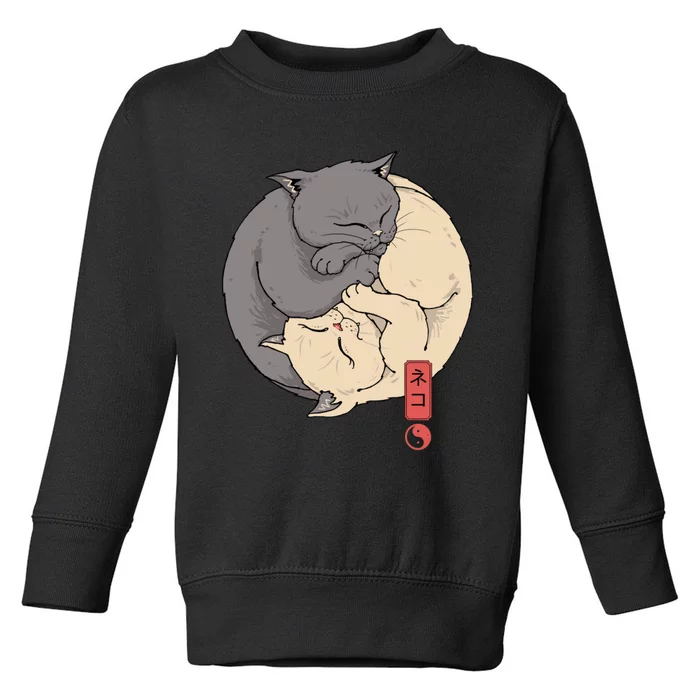 Yin Yang Cats Toddler Sweatshirt