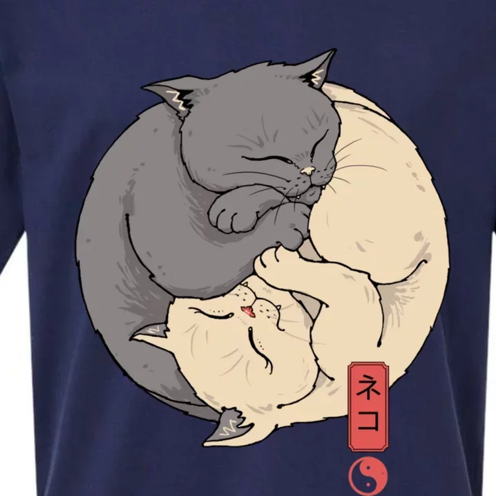 Yin Yang Cats Sueded Cloud Jersey T-Shirt