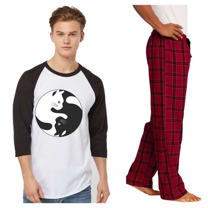 Ying Yang Cat Raglan Sleeve Pajama Set