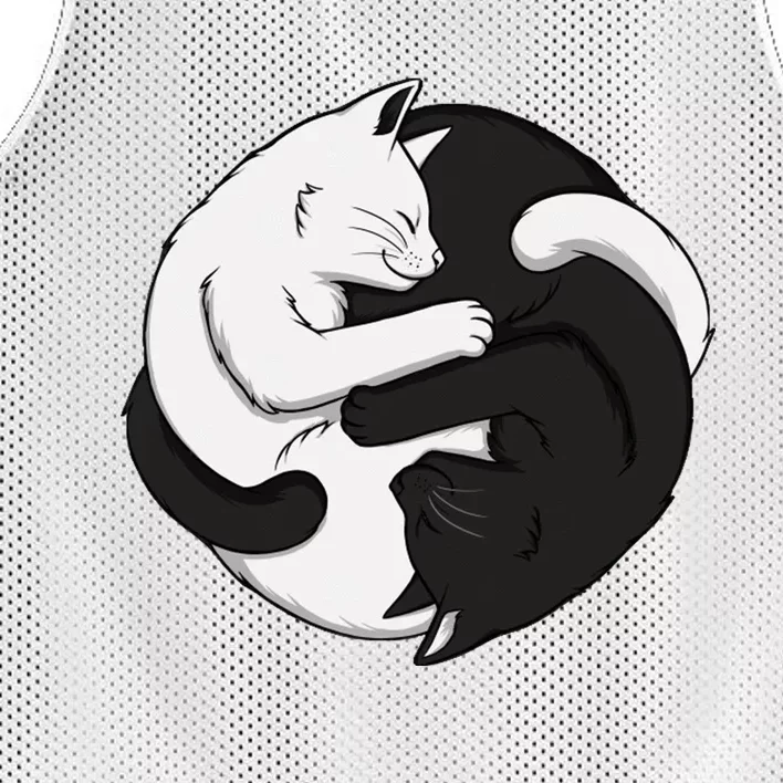 Yin Yang Cats Mesh Reversible Basketball Jersey Tank