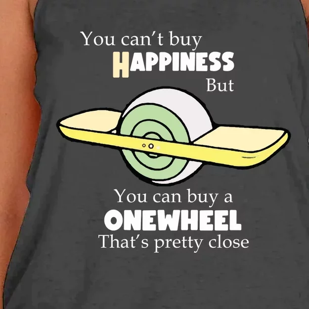 You You Cant Buy Happiness But You Can Buy A Onewheel Thats Pretty Close Women's Knotted Racerback Tank