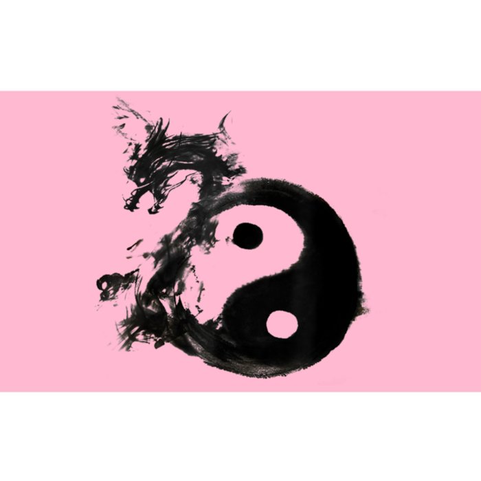 Yin Yang Dragon Water Ink Chinese Tai Chi Bumper Sticker