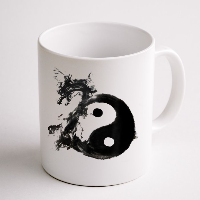 Yin Yang Dragon Water Ink Chinese Tai Chi Front & Back Coffee Mug