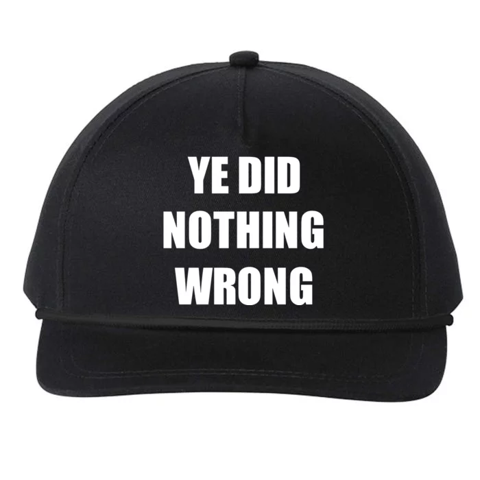 Yefanatics Ye Did Nothing Wrong Snapback Five-Panel Rope Hat