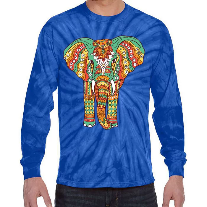 Yin Yoga Elephant Dala S S Buddhism Meditation Gift Tie-Dye Long Sleeve Shirt