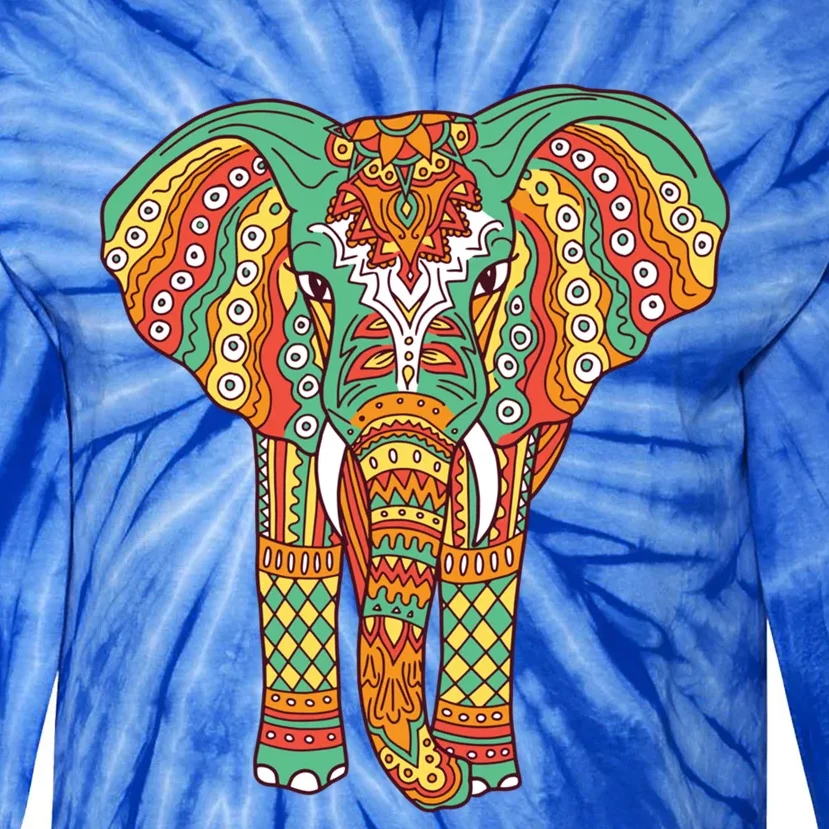 Yin Yoga Elephant Dala S S Buddhism Meditation Gift Tie-Dye Long Sleeve Shirt