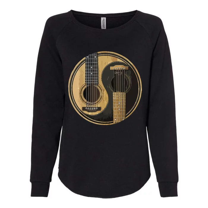 Ying Yang Guitar Guitar Player Womens California Wash Sweatshirt