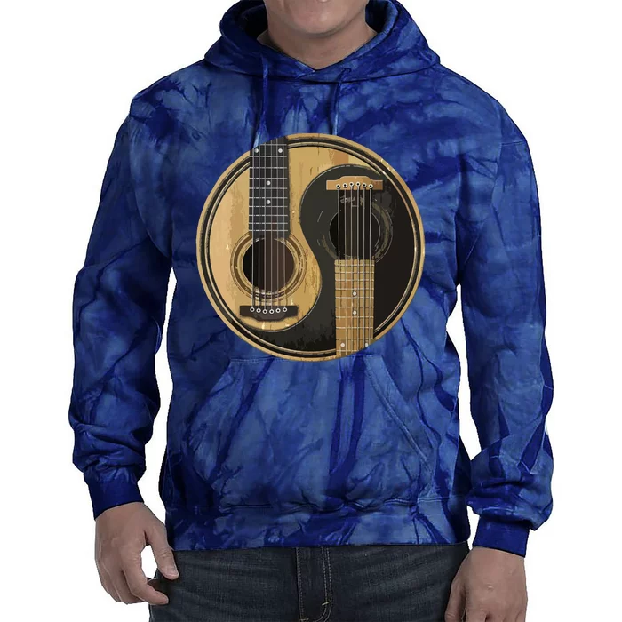 Ying Yang Guitar Guitar Player Tie Dye Hoodie