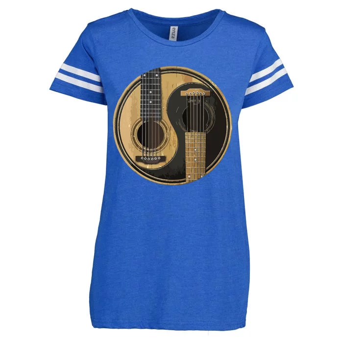 Ying Yang Guitar Guitar Player Enza Ladies Jersey Football T-Shirt