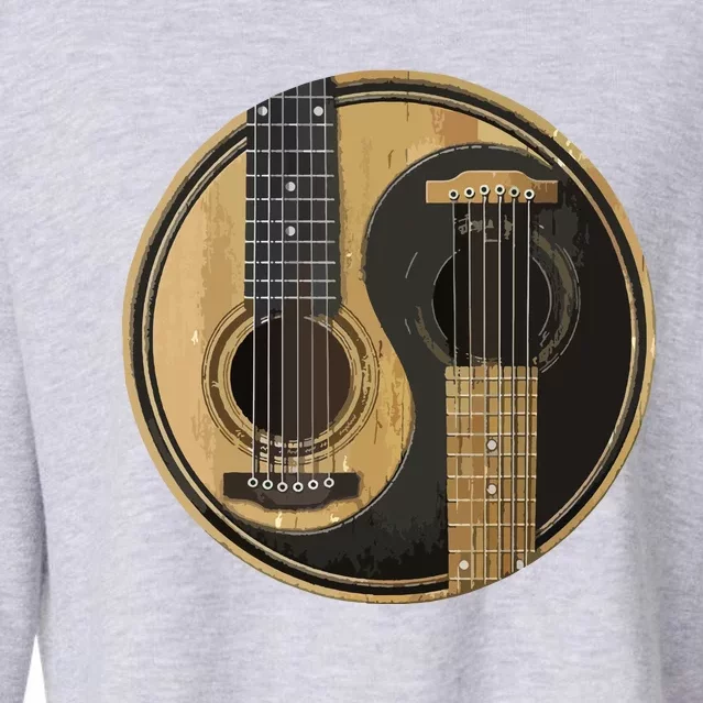 Ying Yang Guitar Guitar Player Cropped Pullover Crew