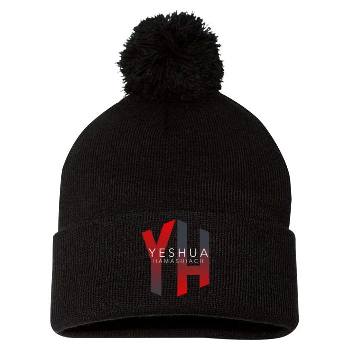 Yh Yeshua Hamashiach Pom Pom 12in Knit Beanie