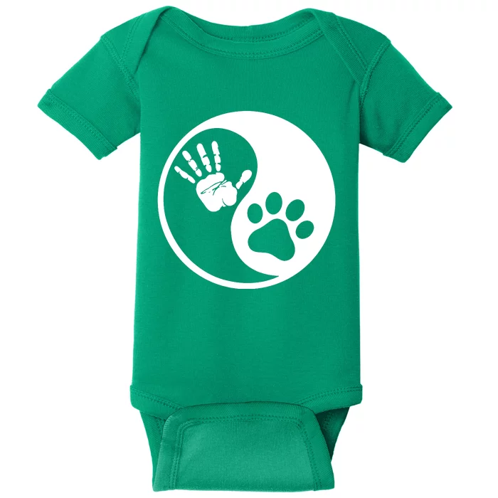 Yin Yang Human Dog Bond Best Friend Baby Bodysuit