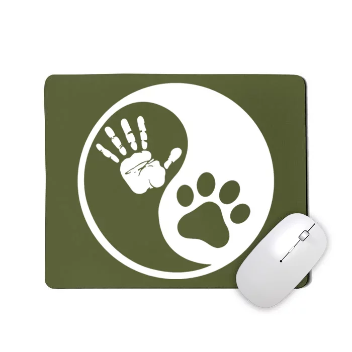 Yin Yang Human Dog Bond Best Friend Mousepad