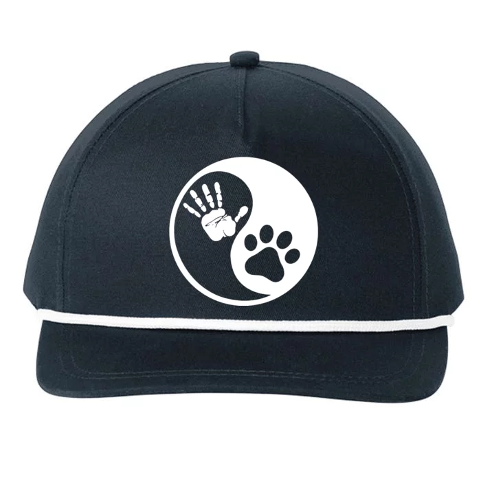 Yin Yang Human Dog Bond Best Friend Snapback Five-Panel Rope Hat