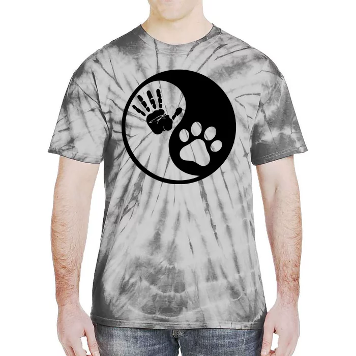 Yin Yang Human Dog Bond Best Friend Tie-Dye T-Shirt