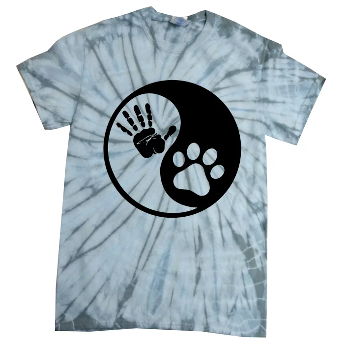 Yin Yang Human Dog Bond Best Friend Tie-Dye T-Shirt