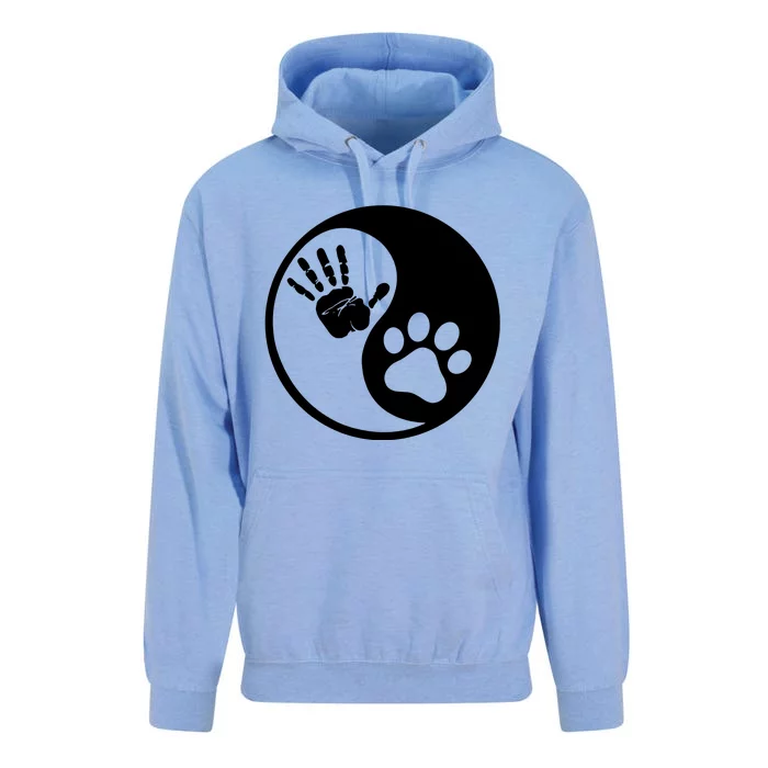 Yin Yang Human Dog Bond Best Friend Unisex Surf Hoodie