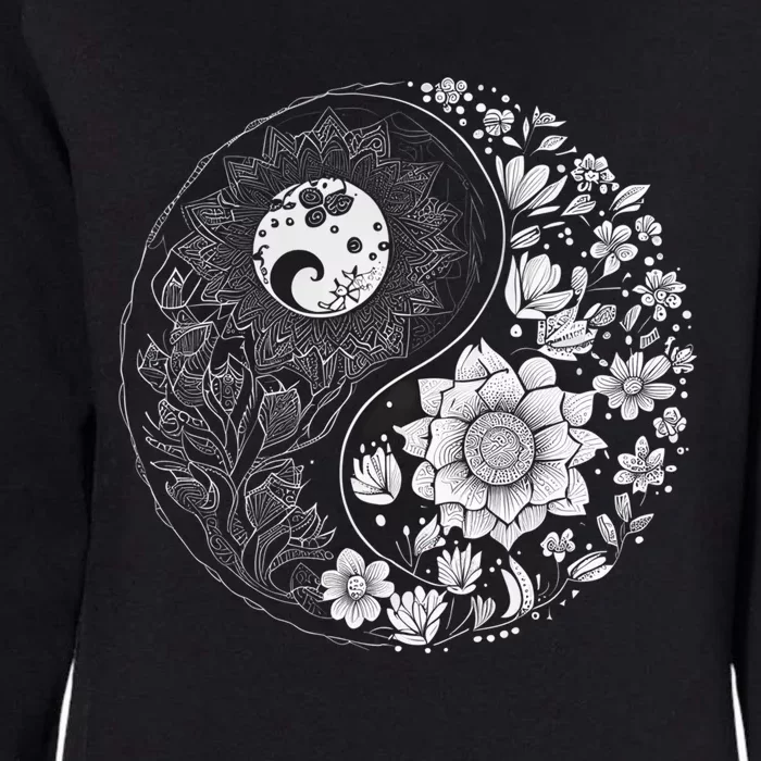 Yin Yang Lotus Mandala Graphic Tees for Boy Girl Womens California Wash Sweatshirt