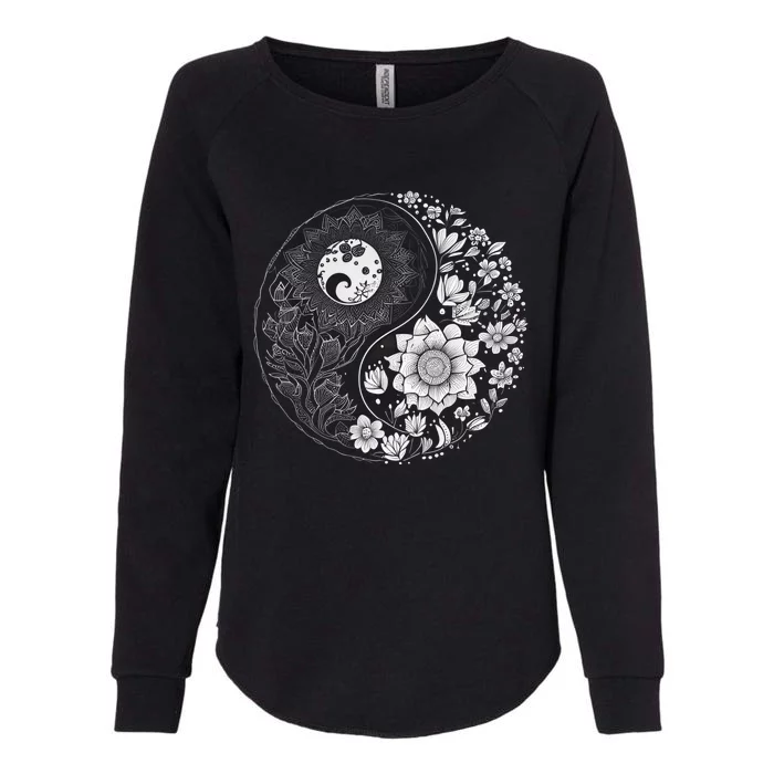 Yin Yang Lotus Mandala Graphic Tees for Boy Girl Womens California Wash Sweatshirt