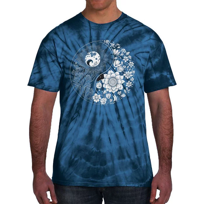 Yin Yang Lotus Mandala Graphic Tees for Boy Girl Tie-Dye T-Shirt