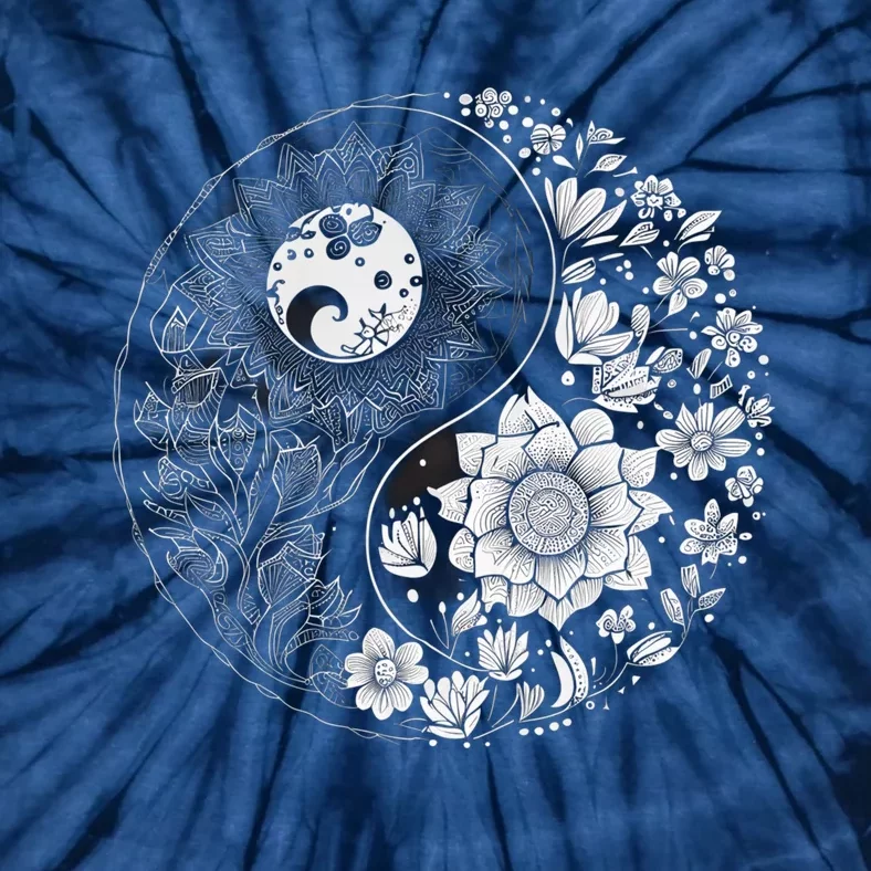 Yin Yang Lotus Mandala Graphic Tees for Boy Girl Tie-Dye T-Shirt