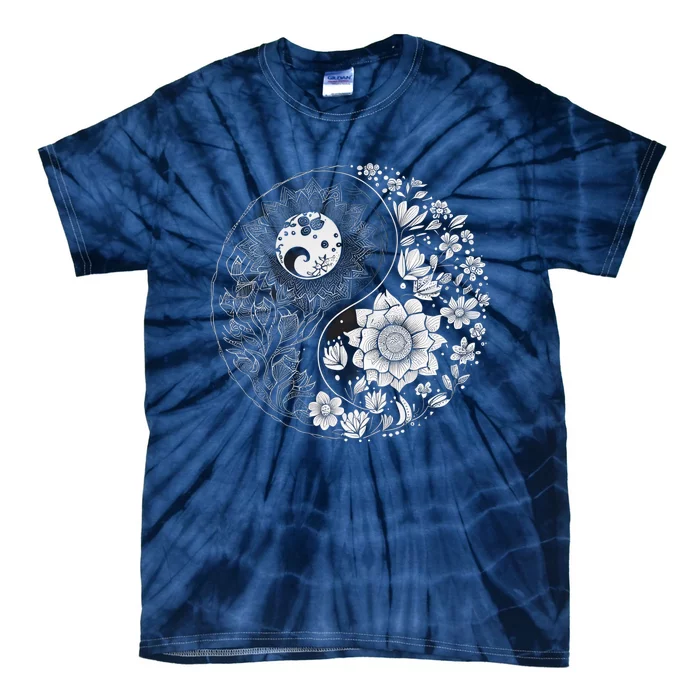 Yin Yang Lotus Mandala Graphic Tees for Boy Girl Tie-Dye T-Shirt