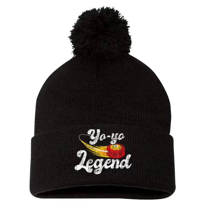 Yo Yo Legend Yoyo Master Tricks Competition Pastime Game Pom Pom 12in Knit Beanie