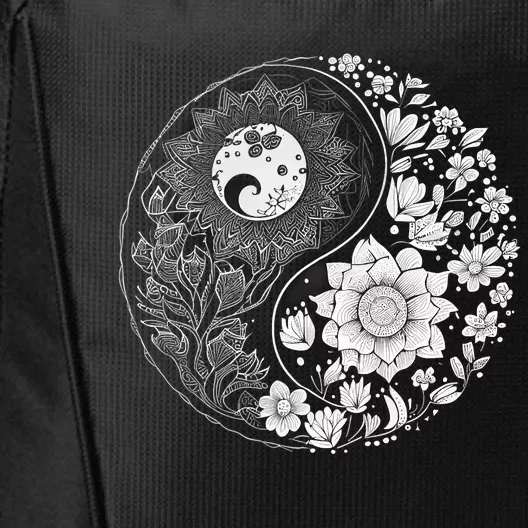 Yin Yang Lotus Mandala Graphic Tees For Men Women City Backpack