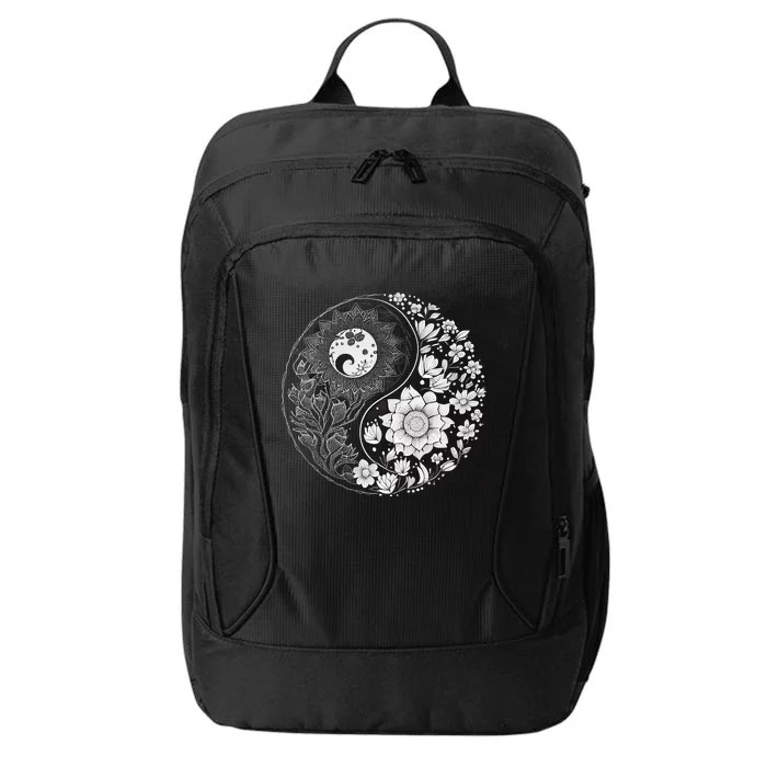 Yin Yang Lotus Mandala Graphic Tees For Men Women City Backpack