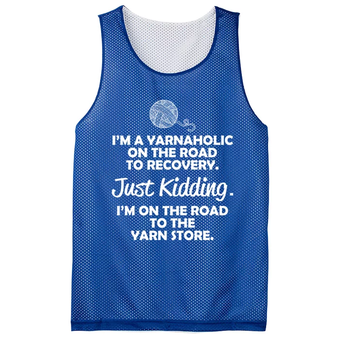 Yarnaholic Yarn Lover Knitting Crocheting Gift Mesh Reversible Basketball Jersey Tank